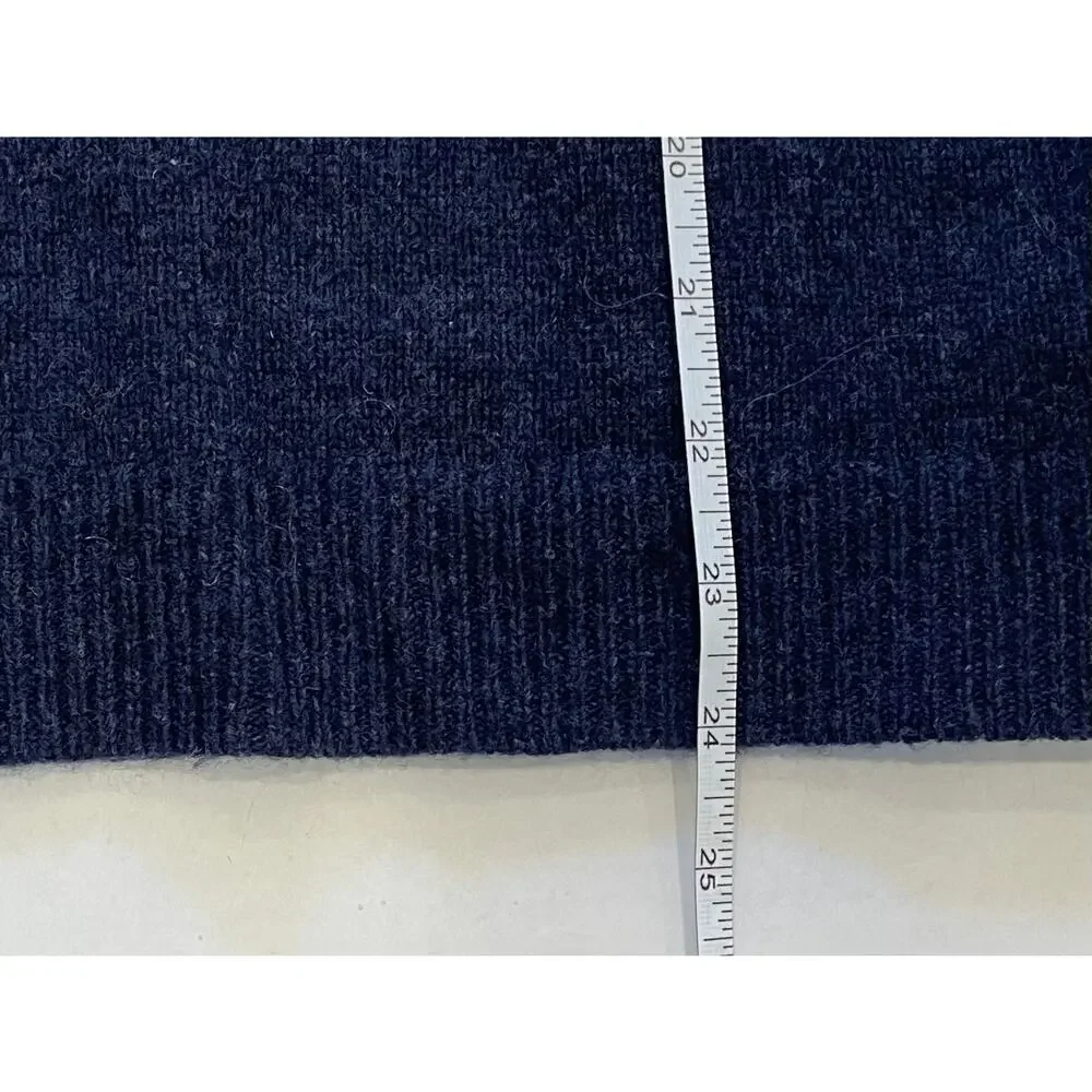 Tabitha Webb Lambswool Blend Navy Fair Isle Long Sleeve Sweater, Nordic, Size S